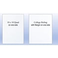 thumbnail image 4 of National Brand Engineering and Science Notebook, College with Margin and 10 X 10 Quad, White, 11 x 8.5 Inches, 60 Sheets (33610), 2 Packs, 4 of 4