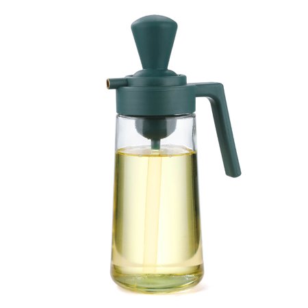 

Creative T-handle Silicone Brush Head Brush Inverted One Stainless Steel Transparent Glass Oil Pot Kitchen Barbecue Soy Sauce Bottle Aden green