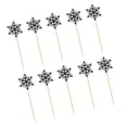thumbnail image 3 of Decoración de cupcakes Macarena de nieve negro 10 piezas, 3 of 7