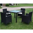 thumbnail image 1 of vidaXL 5 Piece Outdoor Dining Set with Cushions Poly Rattan Black, 1 of 5