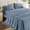 05 - Dusty Blue, variant on King Size Sheets Set, Cooling Sheets for Hot Sleepers, Rayon Derived from Bamboo, PureWoven, Breathable & Soft, Deep Pocket Up to, Hotel Luxury Silky Bedding,