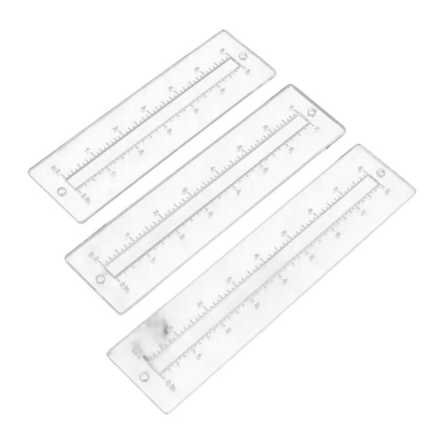 segolike 3 Pcs Modèles de Fabrication de Fermetures Éclair Fournitures d'Artisanat DIY 3 Tailles Règle Patchwork