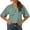Green, variant on Womens Short Sleeve V Neck Tops Plus Size Knit Lace Cutout Tie Neck Tassels For Lightweight Relaxed Fit Blouson Sleeve Blouse Summer Dressy Casual Tunic S-XXL