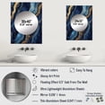 thumbnail image 4 of Designart "Abstract Illusion Blue and Gold Marble IV" Abstract Marble Mirror Wall Decor - Modern Blue Abstract Large Mirror For Wall Art Decor - 40" x 30" Inch, 4 of 5