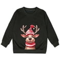 thumbnail image 4 of Byoo Toddler Girls Christmas Sweatshirt Xmas Cartoon Reindeer Print Crew Neck Pullover Top, 4 of 4