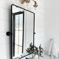 thumbnail image 2 of TEHOME Farmhouse Pivot Rectangle Bathroom Mirror Black Metal Framed Tilting Beveled Vanity Mirrors 19x24", 2 of 6
