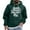 Dark Green, variant on 2026 Happy New Year Roy Pullover Hoodie Unisex Long Sleeve Casual Sweatshirt with Front Pocket Drawstring Hood Black L