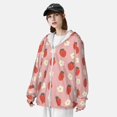 thumbnail image 3 of Vsdgher Strawberry Print Adult Hoodie Shirts Rash Guard for Men Women,Long Sleeve Sun Protection Fishing Shirts for Athletic Running Swim-Small, 3 of 7