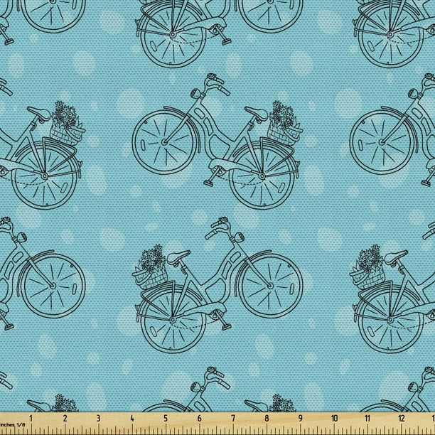 Bike Fabric By The Yard Vintage Style Outline Drawings Of Bicycles Pattern Irregular Bubble Like Spots Upholstery For Dining Chairs Home Decor Accents 3 Yards Aqua Pale Blue Ambesonne - Bicycle Home Decor Accents Bike Fabric By The Yard Vintage Style Outline Drawings Of Bicycles Pattern Irregular Bubble Like Spots Upholstery For Dining Chairs Home Decor Accents 3 Yards Aqua Pale Blue Ambesonne - Bicycle Home Decor Accents