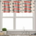 thumbnail image 3 of Ambesonne Modern Valance & Curtain, Geometric Grid Lines, 55"x30", Charcoal Grey Scarlet, 3 of 6