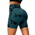 thumbnail image 3 of Breezora Womens High Rise Tie Dye Workout Shorts Belly Firming Compression Yoga Shorts Seamless Sporty Bottoms, 3 of 5