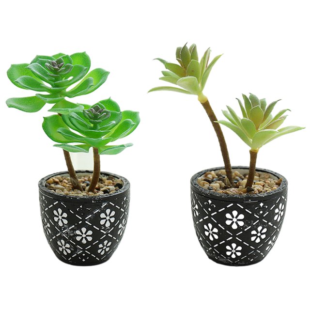 uds simulación de plantas suculentas en macetas, pequeños adornos creativos, plantas verdes artificiales, decoración interior