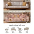 thumbnail image 3 of Thanksgiving Pink Plaid Pumpkins Sofa Couch Covers for 3 Cushion Couch,Washable L Shape Sectional Sofa Covers for Loverseat/Pet,Maple Leaves Wreath Berries Slipcover Throw Blanket Futon Cover 71x134, 3 of 8
