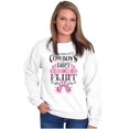 thumbnail image 5 of Cowboys Make Me Flirt Funny Cowgirl Women Crewneck Sweatshirt Brisco Brands S, 5 of 6