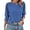Brilliant Blue, variant on Womens Tops Dressy Casual Summer T Shirts Crewneck 3/4 Sleeve Beach Vacation Loose Tunic Spring Work Blouse