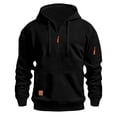 thumbnail image 5 of Quarter Zip Pullover Hoodies Mens Casual Drawstring Long Sleeve Sweatshirts with Kangaroo Pocket and Arm Pocket Trendy Fall Outfits 2026, 5 of 6
