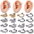 thumbnail image 2 of 1 Uds. De pesas de acero quirúrgico con aro de circonia cúbica, pendientes de hélice para cartílago del trago de la oreja, pendientes de tuerca para la oreja, Piercing para el lóbulo de Rook para mujer, joyería Tan Jianjun unisex, 2 of 2