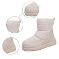 thumbnail image 5 of CAIVO Girls Winter Boots Warm Fuzzy Thick Sole Outdoor Cold Weather Lightweight Solid Color Footwear Toddler Kids Fashionable Child Shoes, 5 of 9
