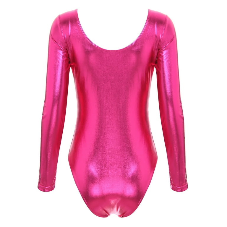 DE Damen Catsuit Ganzkörper Lack Leder Wetlook Overall Langarm Bodysuit