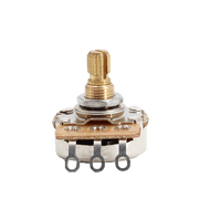 LOOKSEVEN Guitar Potentiometers Pots Volume Tone A250k/B250k/A500k/B500k Brass 15mm Shaft-A250K（15mm）
