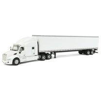 Spec Cast 1/64 White Peterbilt 579 Sleeper & White Trailer w/ Single Rear Door 33774
