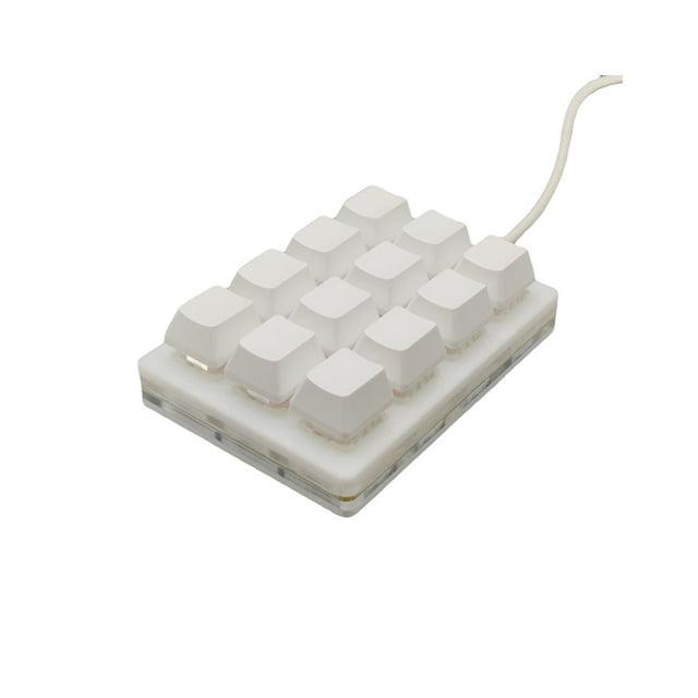 ziyahi Keyboard K12 Wire Numpad Multimedia User-Defined Keypad Multifunctional Universal Comfortable Touch Desktop Computer Red Switch Clear Switch