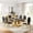 Gold Black Table & Gold Balck Chair, variant on 69" Modern Rectangular Dining Table Set, Faux Marble Tabletop with 6 Ergonomic PU Leather Chairs, 7-Piece Set