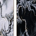 thumbnail image 4 of Benzara Wood Painting with Marbled Print in Multi-Color/Gold (Set of 2), 4 of 6