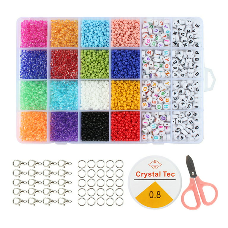 Feildoo Fun Friendship Bracelet Making Set Colorful Beads Suitable For  Children'S Crafts And Jewelry Making Set ,24 Grid 3Mm Rice Beads Letter  Beads A