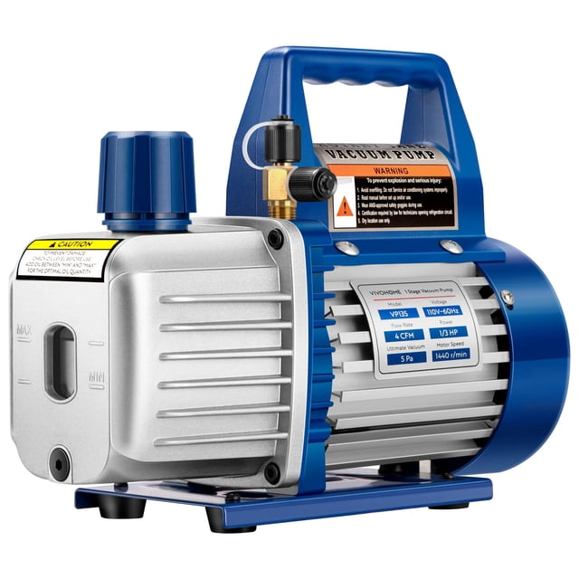 Bomba de vacío VIVOHOME 110 V 1/3 HP 4 CFM para HVAC 330 ml de aceite