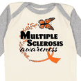 thumbnail image 4 of Inktastic Multiple Sclerosis Awareness Butterfly Ribbon Boys or Girls Long Sleeve Baby Bodysuit, 4 of 5