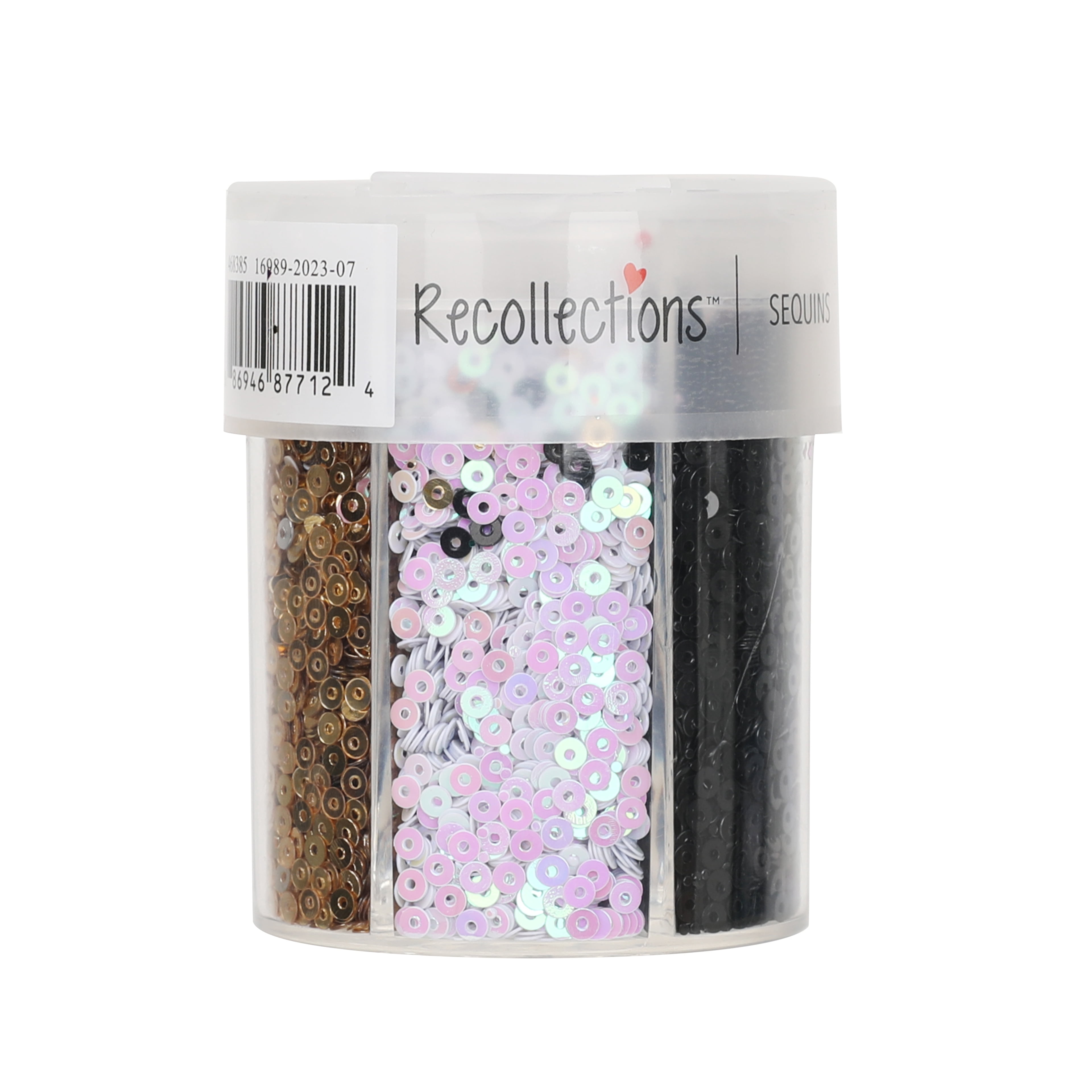 Recollections Signature Metallic Sequins Glitter Caddy, 12 Pack