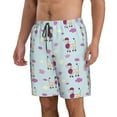thumbnail image 2 of Kdxio Poodle Dog Pattern Mens Casual Shorts - Drawstring Summer Beach Sports Shorts for Men, 2 of 9
