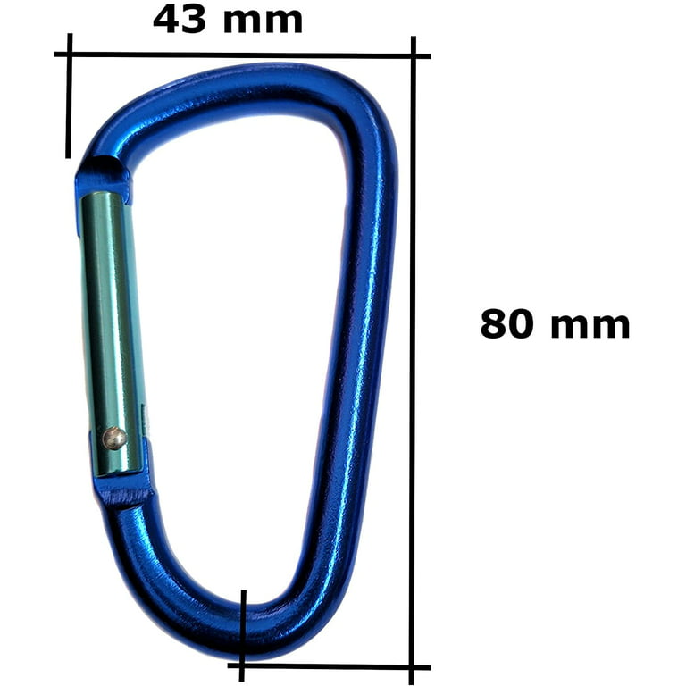 Mini Metal Carabiner Double Sided Key Chain Lock Camping Hiking Travel Clip  Hook