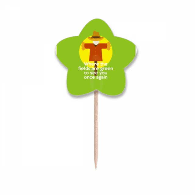 English Classic Emotional Lyrics Rural Toothpick Flags Star Lable Cupcake Picks