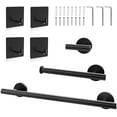 thumbnail image 1 of Bathroom Hardware Set 304 Stainless Steel Toilet Paper Holder Towel Holder Towel Ring Hook Black Towel Holder Set, 1 of 8