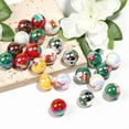 thumbnail image 4 of 10pcs acrylic Christmas beads pack – cartoon Santa Claus reindeer printed round beads for DIY jewelry making, bracelet necklace, phone charm and pen accessories, 4 of 5