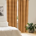 thumbnail image 2 of Ambesonne Stripes Curtains, Geometric Lines Composition, Pair of 28"x63", Orange Black Pale Orange, 2 of 5