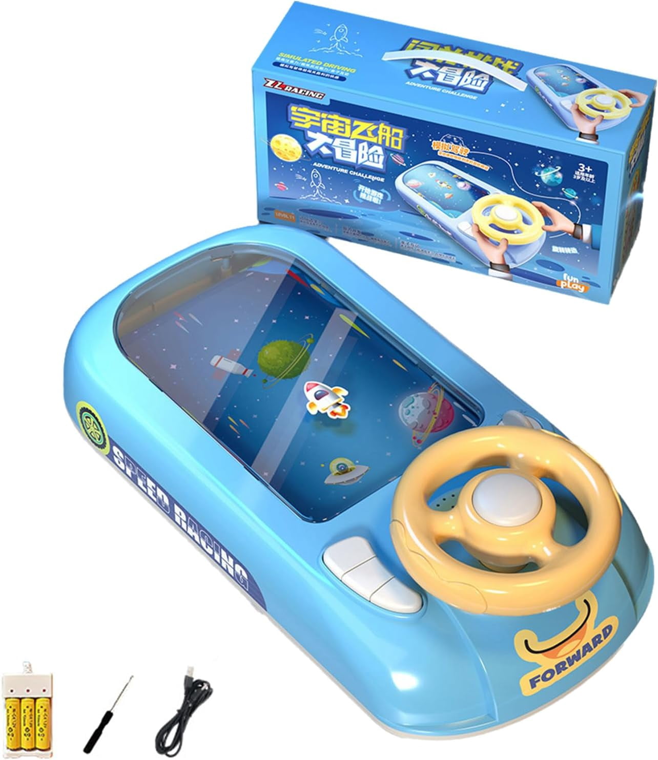 SteerJoy Driving Simulator, Steer Joy Driving Simulator Toy, 2025 New Car Racing Adventure Toy with 200 Levels,Car Simulator Driving Games Steering Wheel Toy,Turn and Learn Driver Toy