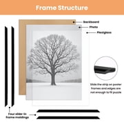 Sindcom 16x24 Picture Frames , Gallery Wall Poster Frames Set of 3 , Black
