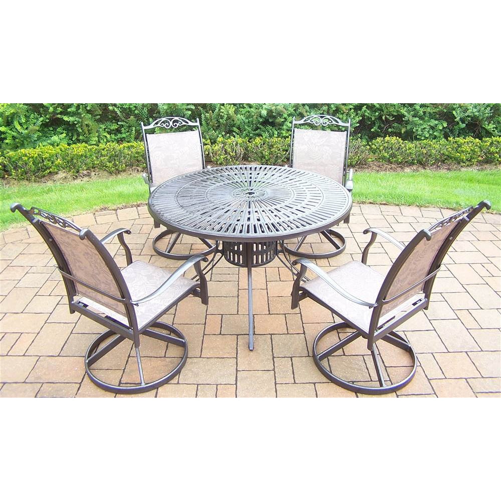 5Pc Outdoor Aluminum Rocker Set