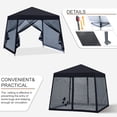thumbnail image 6 of MASTERCANOPY 11' x 11' Pop Up Slent Leg Canopy with Screen Netting, Black, 6 of 6