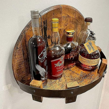 Hand Crafted Liquor Bottle Display - Wall Mounted Wine Rack,Wall