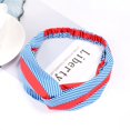 thumbnail image 2 of Accesorio elástico para envolver el cabello con diadema estampada para mujer y niña a la moda (azul rojo), 2 of 2