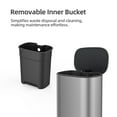 thumbnail image 3 of BinMax 1.3 Gallon Garbage Bin Silent Close Fingerprint-Resistant Stainless Steel Trash Can for Bathroom, 3 of 9