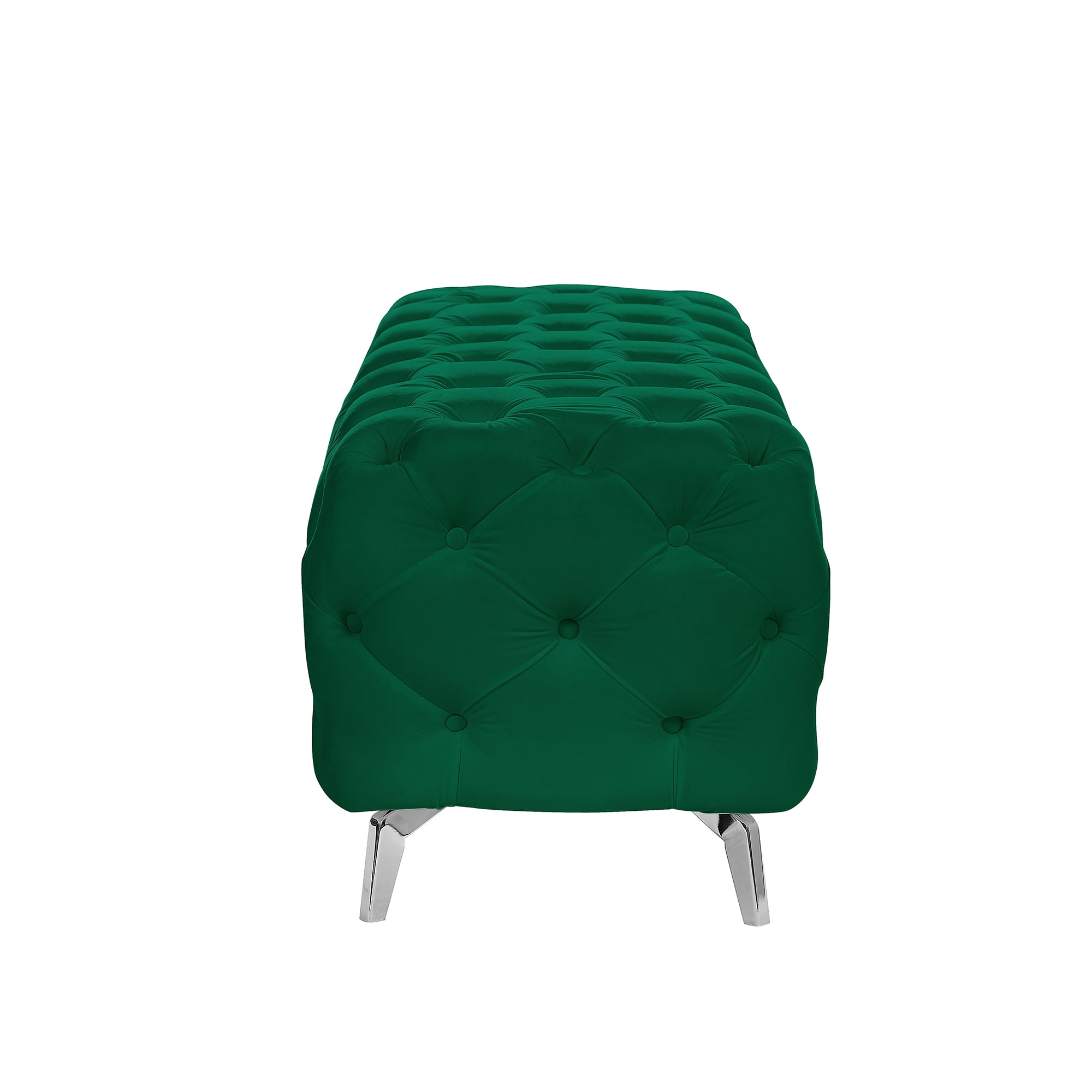 Kepooman 51 Inches Modern Velvet Bedroom Bench, Button-Tufted Upholstered Ottoman End of Bed Bench for Entryway Living Room Bedroom, Green Kepooman 51 Inches Modern Velvet Bedroom Bench, Button-Tufted Upholstered Ottoman End of Bed Bench for Entryway Living Room Bedroom, Green