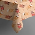 thumbnail image 5 of Orange Christmas Gingerbread Man Pattern Square Tablecloth,Waterproof Square Table Cover,Wipeable Spillproof Washable Table Cover for Home Kitchen Party Decor 52"x52"(132x132cm), 5 of 6