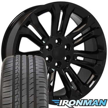 OE Wheels 20 inch Black 5652 Rims & Goodyear Tires Set Fit Specific GM ...