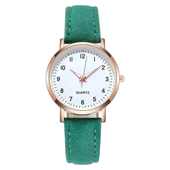 Evdexr 2026 Women's Quartz Watch, Rose Gold Round Wristwatch, Vintage Small Face Timepiece, Luminous Easy-Read Dial, Leather Strap, Stylish Lady Clock, Birthday Gift