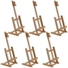 U.S. Art Supply 16" Mini Tabletop Wooden H-Frame Studio Easel (Pack of 6) - Artist Beechwood Painting and Display Easel